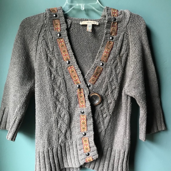 American Rag nordic style button up sweater. large - Picture 5 of 10